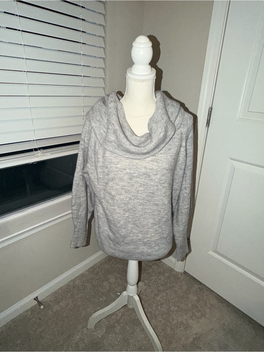 H&M Light Gray Cowl Neck Sweater